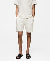 Mango Men's Drawstring Cotton Shorts