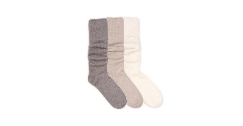 Muk Luks Women's Slouch Fuzzy Sock (3 Pair Pack)