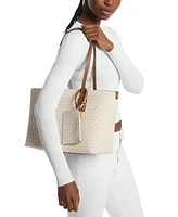 Michael Kors Charlie Logo Medium Tote With Small Zip Case, Created For Macy's