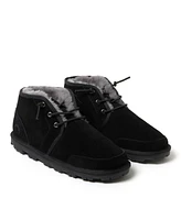 Dearfoams Men's Fireside by Shepparton Lace Up Shearling Bootie