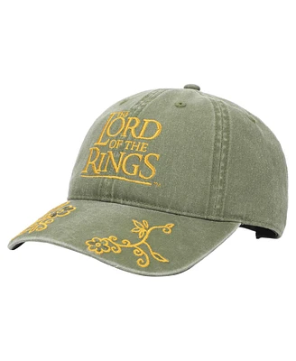 Lord Of The Rings Men's The Logo Washed Green Cotton Twill Hat