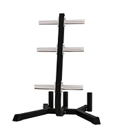 Soozier 2" Weight Plate Rack with Bar Holders, 660 lbs. Capacity, White