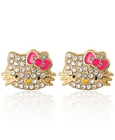 Hello Kitty Sanrio Pave Crystal Stud Earring