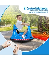 Costway 6V Bumper Car for Kids Toddlers Electric Ride On Vehicle