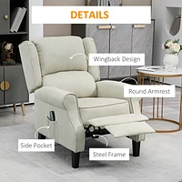 Vibration Massage Recliner Sofa with Heat and Footrest