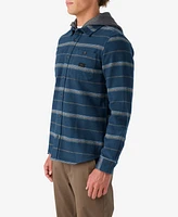 O'Neill Landmarked Stripe Hooded Flann Button Shirt