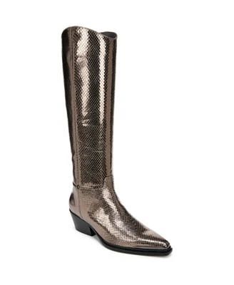 Franco Sarto Womens Billie Pointed Toe Knee High Western Boots Regular Wide Calf