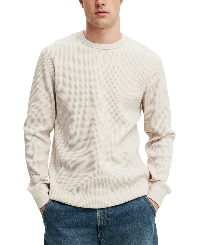 Cotton On Men's Chunky Waffle Long Sleeve T-shirt