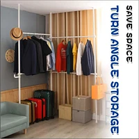 Simplie Fun Double Garment Rack: Adjustable, Heavy Duty Clothes Hanging System
