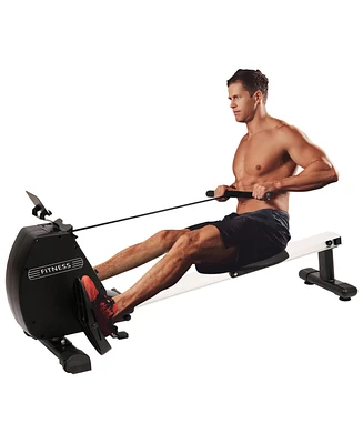 Simplie Fun Rowing Machine: Foldable Home Use with 264 Lbs Weight Capacity and Seat Cushion