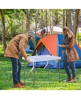 Streamdale Furniture Folding Camping Table w/ Faucet & Water Basins