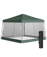 Simplie Fun Slant Leg Canopy Tent with Netting and Carry Bag