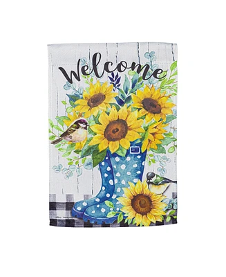 Evergreen Garden Sunflowers Garden Suede Flag