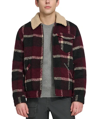 Levi's Men's Plaid Full-Zip Depot Jacket with Fleece Collar