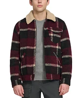 Levi's Men's Plaid Full-Zip Depot Jacket with Fleece Collar