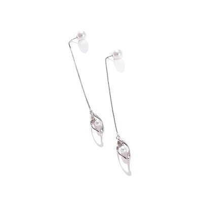 Sohi Women's Sleek Drop Earrings