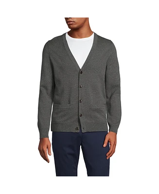 Lands' End Men's Fine Gauge Cotton Cardigan