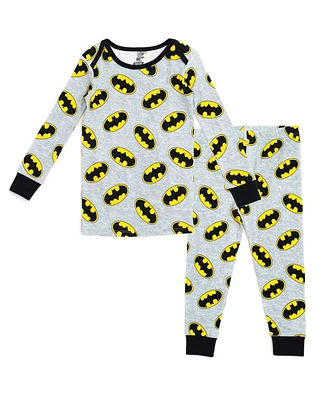 Dc Comics Baby Boys Baby Justice League Batman Superman Pajama Shirt and Pants Sleep Set to