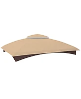 Streamdale Furniture 10' x 12' Gazebo Canopy Cover, Beige