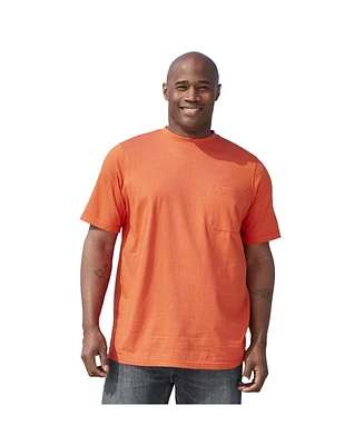 KingSize Big & Tall Shrink-Less Lightweight Pocket Crewneck T-Shirt