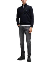 Boss by Hugo Boss Men's Logo-Patch Zip-Neck Sweater