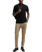 Boss by Hugo Men's Cotton-Pique Zip-Neck Polo