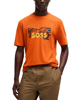 Boss by Hugo Men's Logo Artwork Regular-Fit T-Shirt