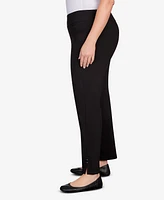 Hearts Of Palm Plus Tech Stretch Full Length Pant with Elastic Waistband