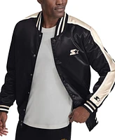 Starter Men's Enzo Stripe Logo Satin Jacket