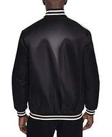 Starter Men's Enzo Stripe Logo Satin Jacket