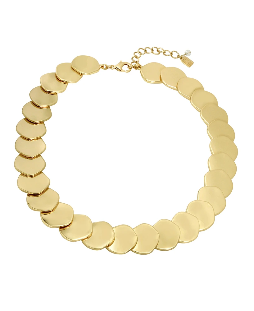 Robert Lee Morris Soho Gold Disc Collar Necklace