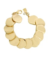 Robert Lee Morris Soho Gold Sculpted Disc Link Bracelet