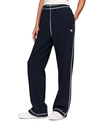 Tommy Jeans Women's Cotton Topstitch Logo Sweatpants