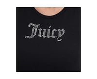 Juicy Couture Women's Small Bling High Neck Crop Tank