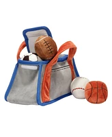 Lambs & Ivy Baby Sports Interactive Plush Toy Set - Football/Basketball/Baseball