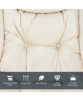 Modern Polyester Fabric Lazy Chair Single Sofa w/ Side Pocket