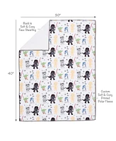 Lambs & Ivy Star Wars Classic Fleece Baby Blanket - Yoda/Darth Vader/R2-D2/C-3PO