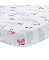 Bedtime Originals Butterfly Kisses Pink/Purple 3-Piece Baby Crib Bedding Set