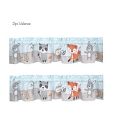 Bedtime Originals Woodland Friends Animals Mint/Gray 5-Piece Crib Bedding Set