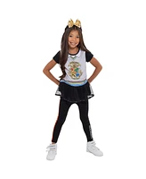 Harry Potter Girls Gryffindor Ravenclaw Cosplay T-Shirt Dress Leggings and Headband 3 Piece Outfit Set to