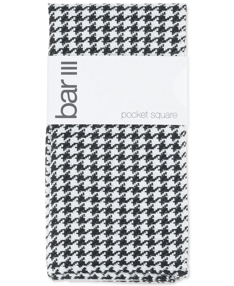 Bar Iii Men's Houndstooth Pocket Square, Created for Macy's