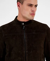 Michael Kors Men's Suede Racer Jacket, Created for Macy's