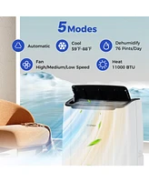 Costway 9200 Btu(14000 Btu Ashrae) Portable Air Conditioner 4-in-1 Smart WiFi Enabled Home Ac Unit