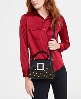 On 34th Tandii Woven Crystal Small Satchel Crossbody