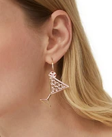 Ajoa By Nadri Gold-Tone Crystal Stone Peppermint Cosmo Drop Earrings