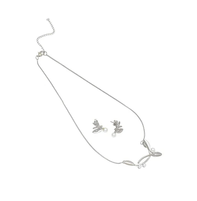 Sohi Women's Leaf Jewellery Set