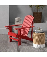 Streamdale Furniture Adirondack Lounge Chair with Cup Holder, Red