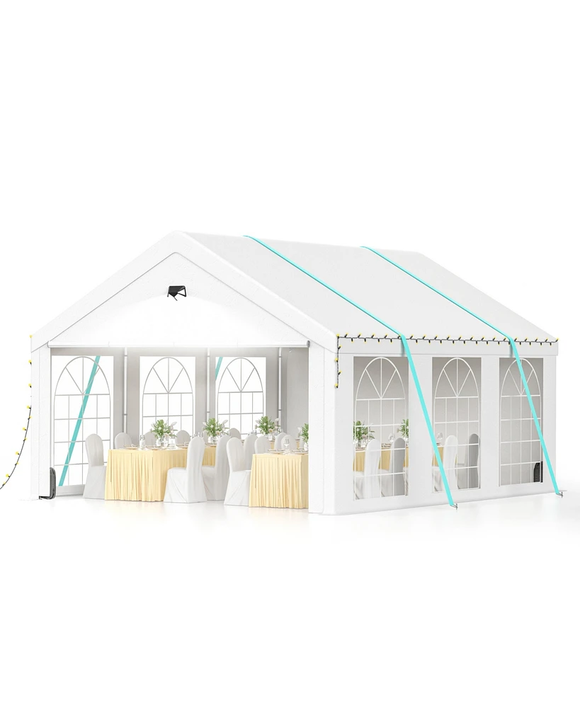 Simplie Fun 20x20FT Party Tent with Removable Sidewalls and Waterproof Gazebo Shelter