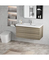 42" Floating Bathroom Vanity with Resin Sink