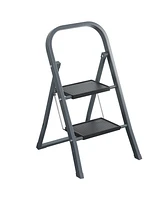 Streamdale Furniture 2-Step Folding Ladder with Non-Slip Pedal